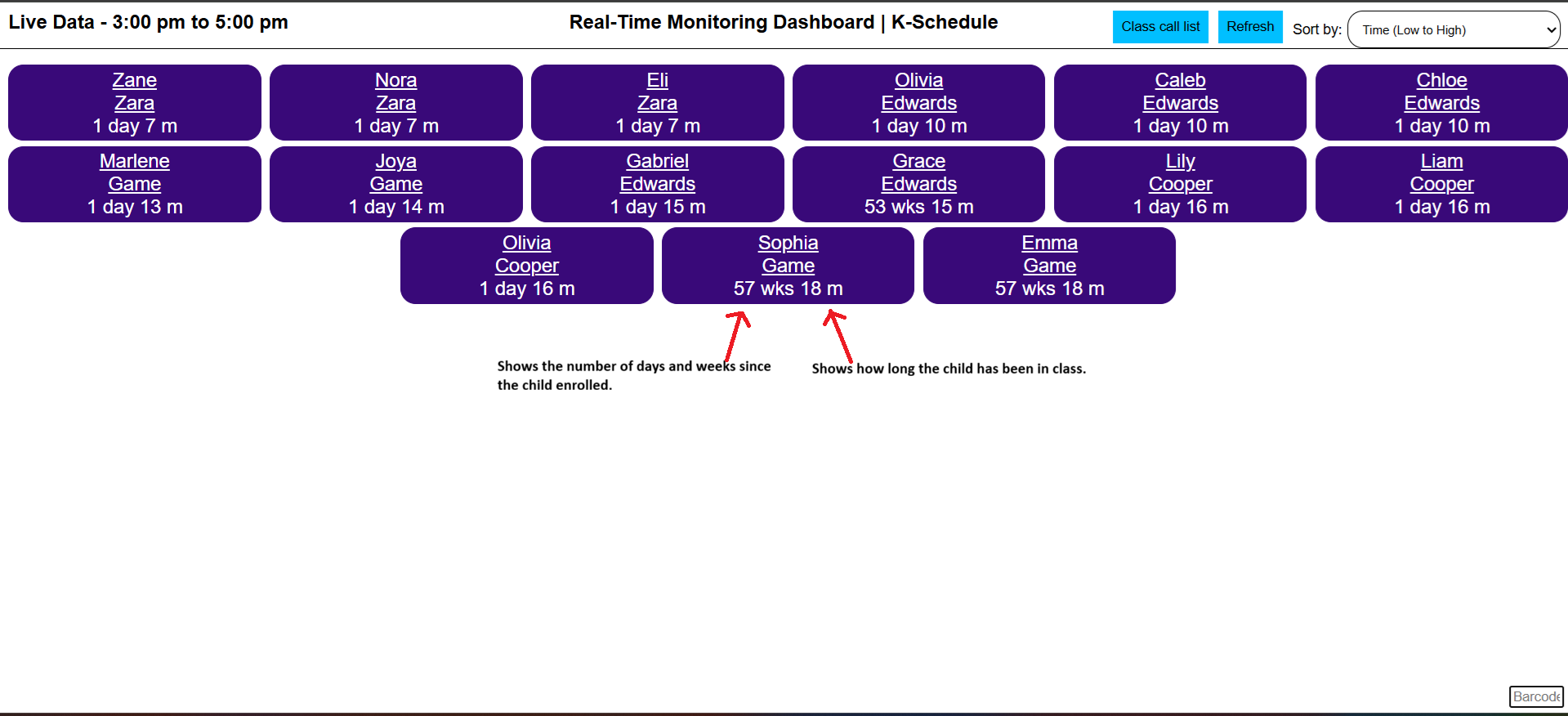 K-Schedule Real-Time Monitoring Dashboard